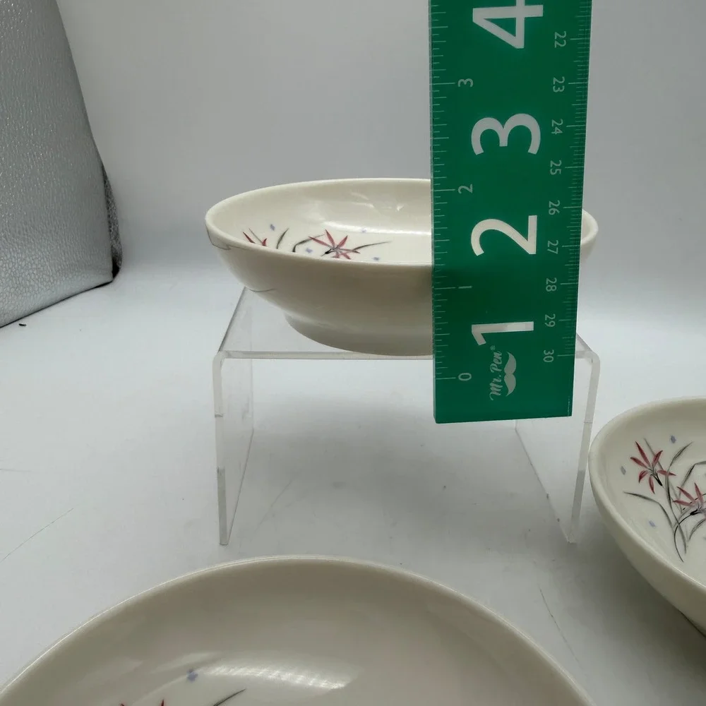 VTG Syracuse china Flame Lilly Berry Bowls MCM ice cream dessert ice cream
